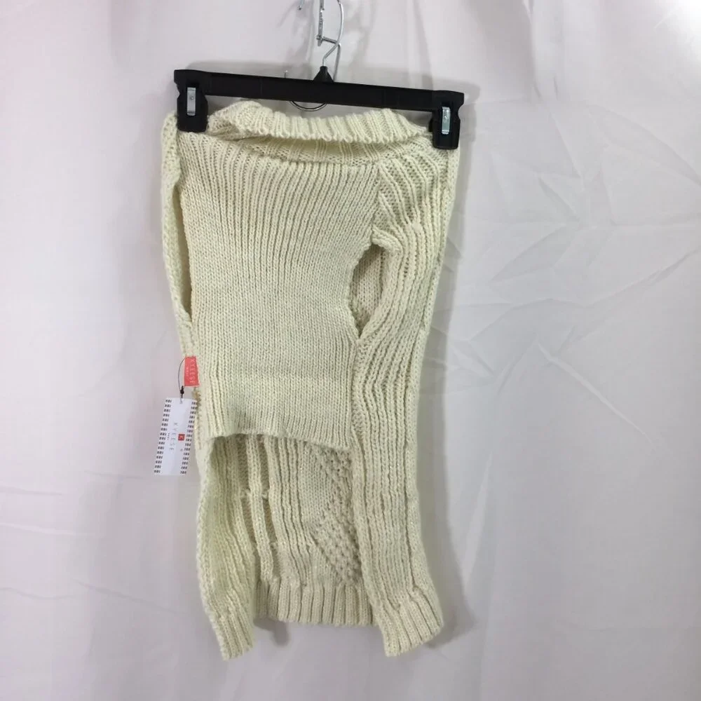 NEW Kyeese Dog Sweater Cable Knit Turtleneck Beige Size 2XL